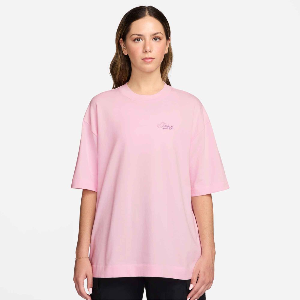 Nike W Nsw Ss Tee Os Jdi Script - pink foam