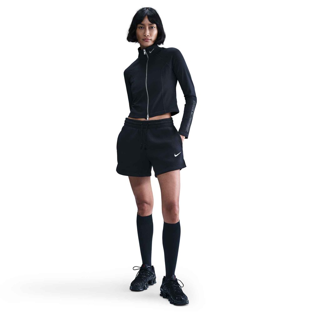 Nike Sportswear Phoenix Fleece Shorts (ca. 10 cm) mit mittelhohem Bund Damen - Black / Sail