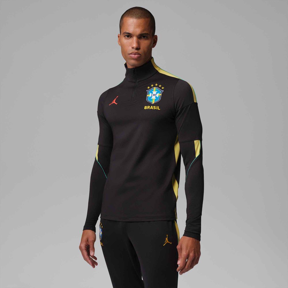 Nike Cbf M Jm Df Strk Dril Top K - black/yellow pulse/infrared 23