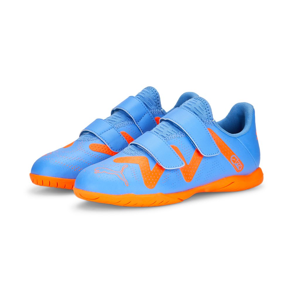 Puma FUTURE PLAY IT V Jr - BLUE GLIMMER-PUMA WHITE-ULTRA