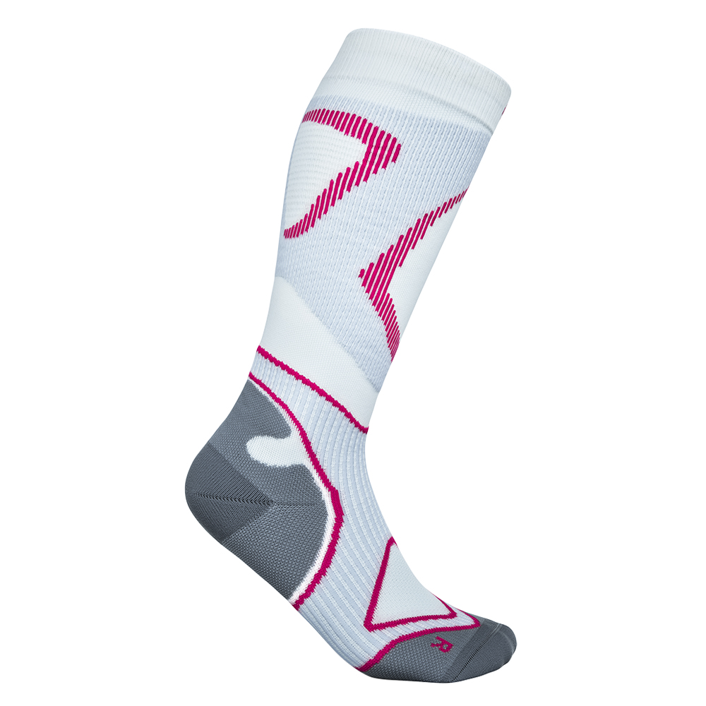 Bauerfeind Run Performance,Comp.Socks,M - Weiß-Pink