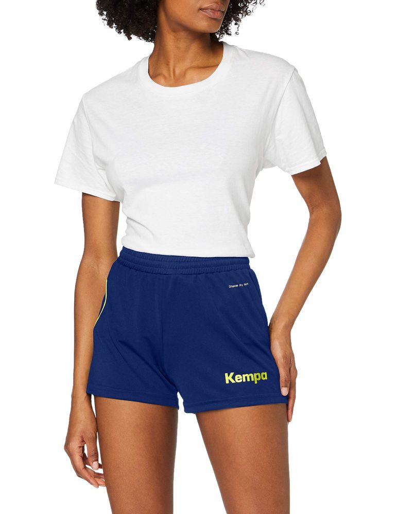 Kempa CURVE SHORTS WOMEN - deep blau/fluo gelb