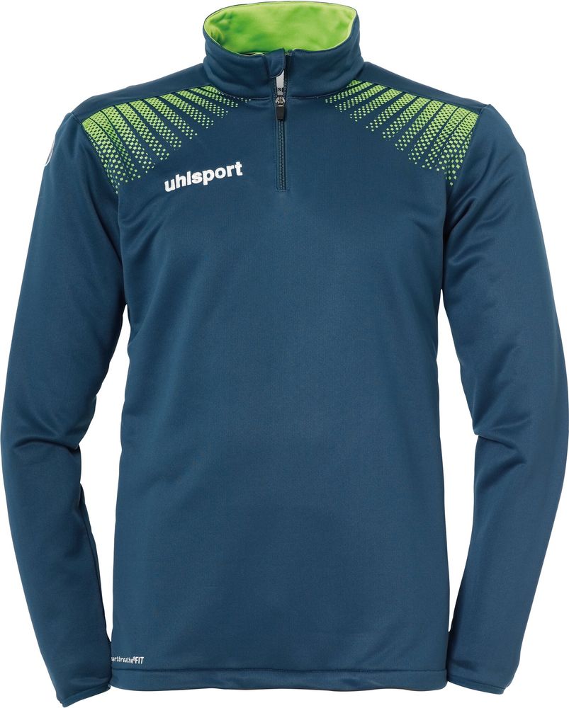 Uhlsport GOAL 1/4 ZIP TOP - petrol/flash grün