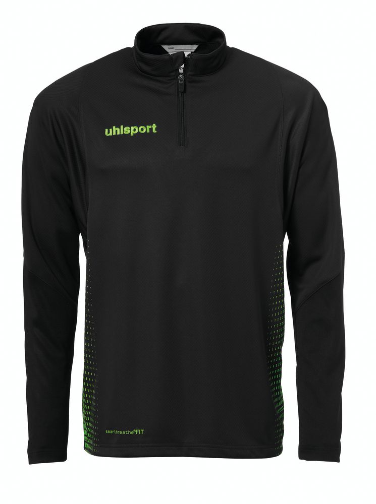 Uhlsport SCORE 1/4 ZIP TOP - schwarz/fluo grün