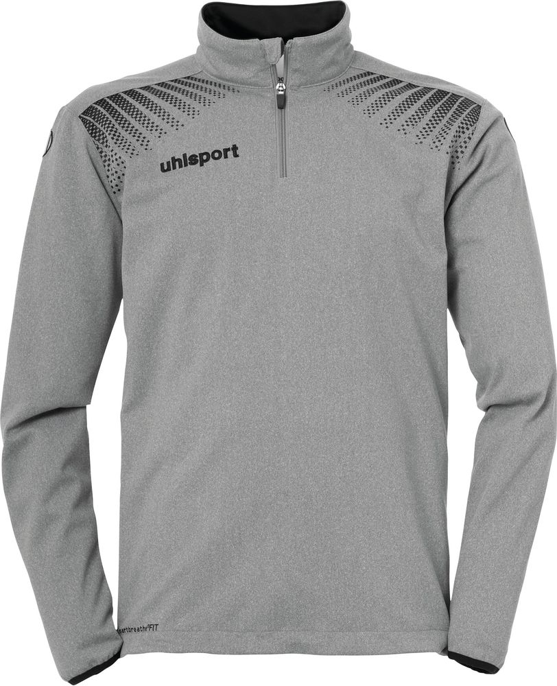 Uhlsport GOAL 1/4 ZIP TOP - dark grey melange/schwarz