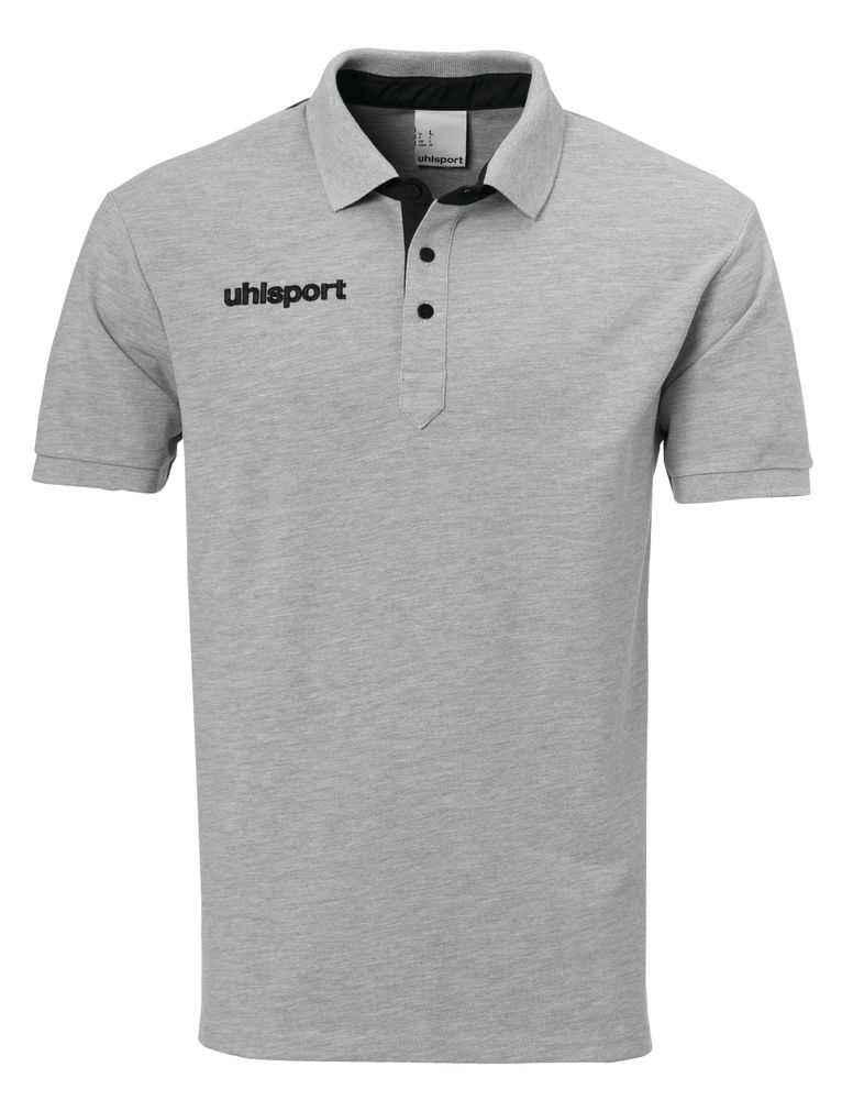 Uhlsport ESSENTIAL PRIME POLO SHIRT - grau melange/schwarz