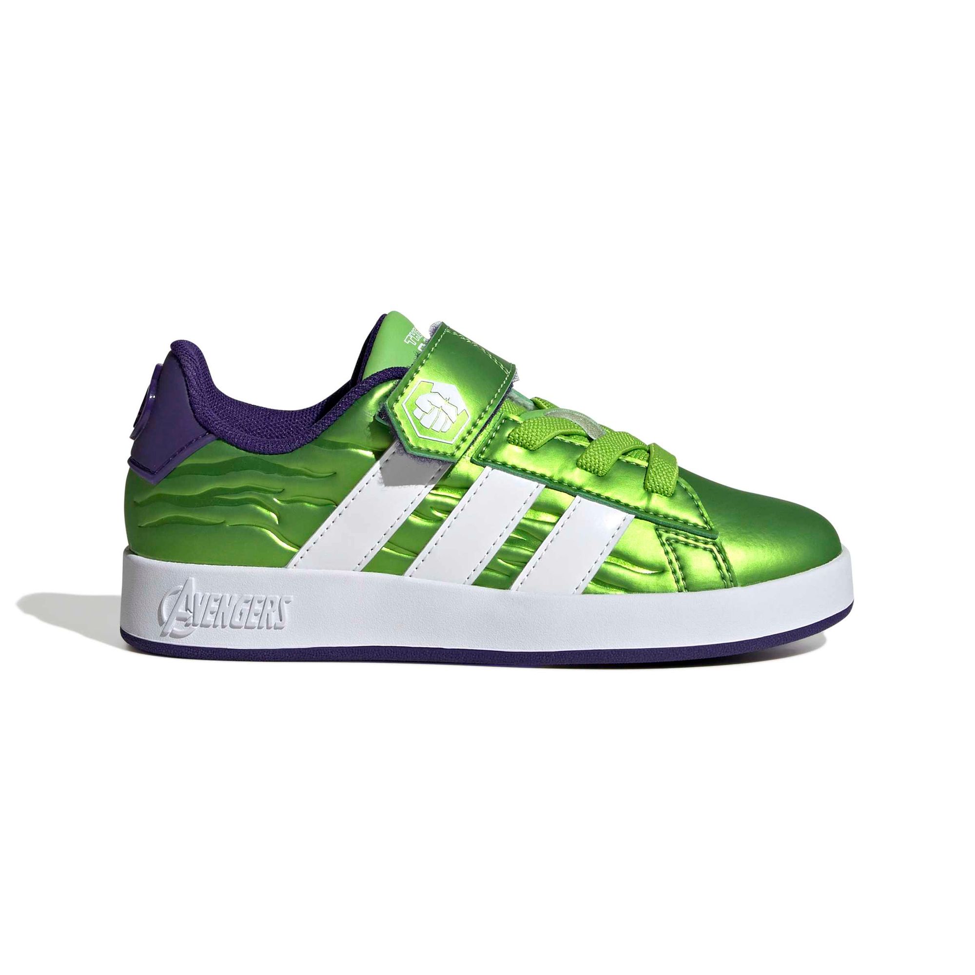 adidas Grand Court Hulk El K - sesogr/ftwwht/cpurpl