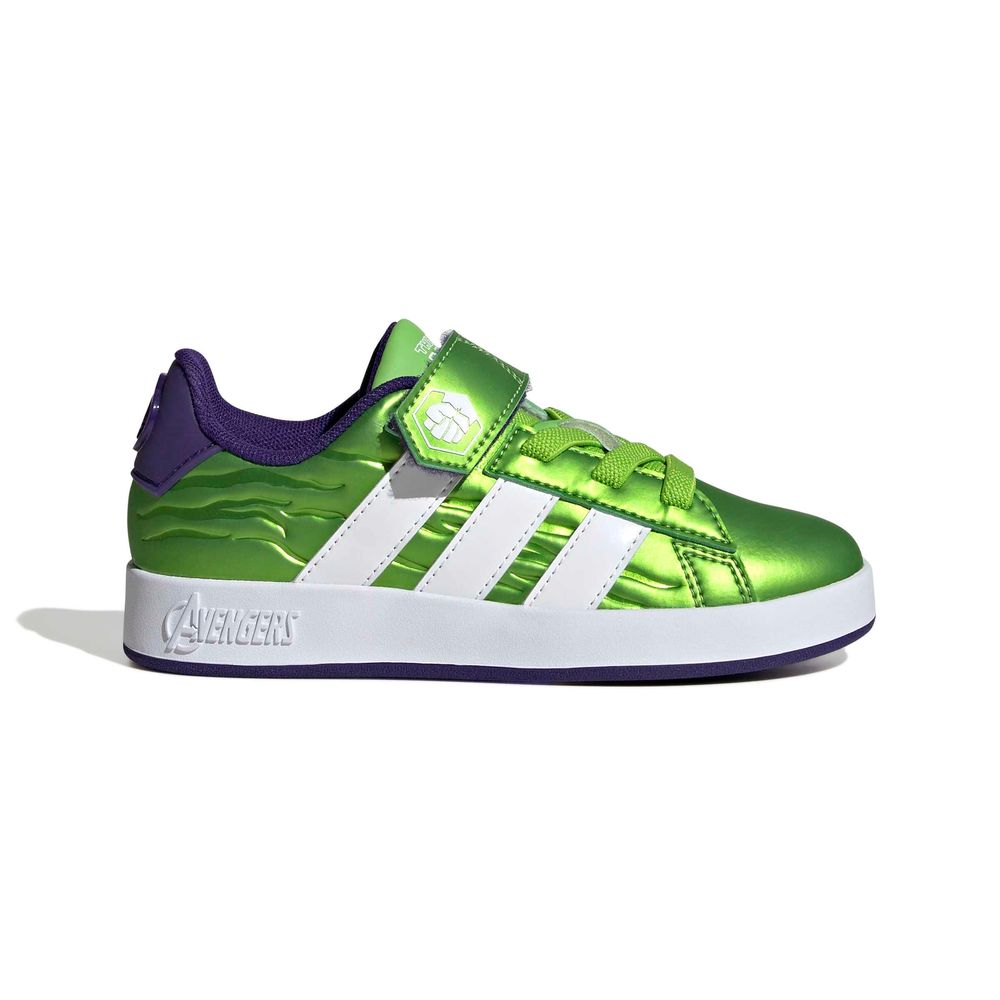 adidas Grand Court Hulk El K - sesogr/ftwwht/cpurpl