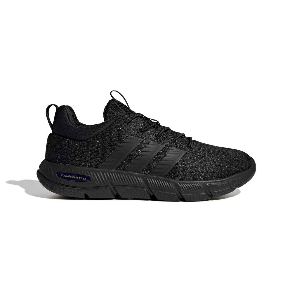 adidas Cloudfoam Flex - Elastic Laces - cblack/cblack/goldmt