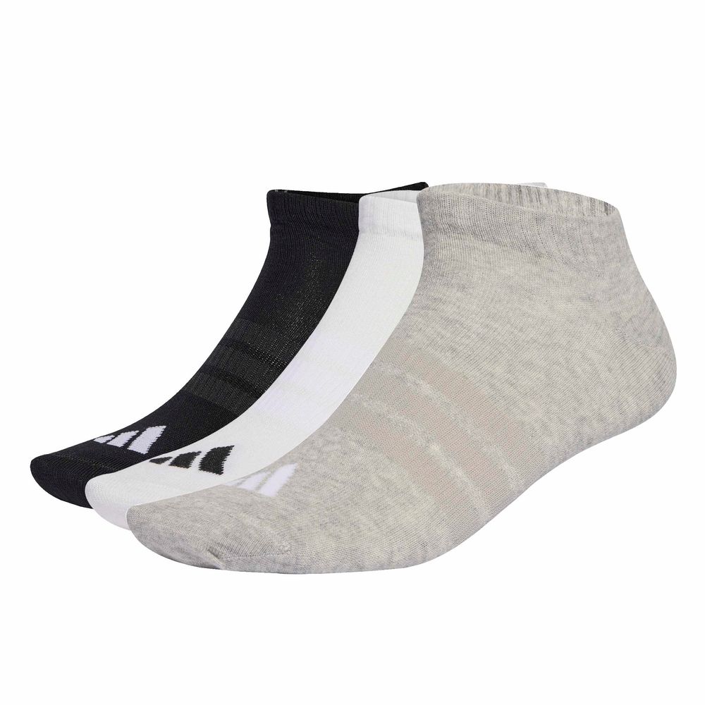 adidas T Ess Low 3P - mgreyh/white/black
