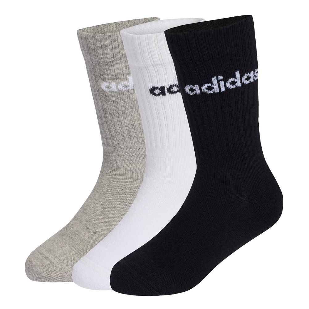 adidas Lin Kids Crw 3P - white/mgreyh/black