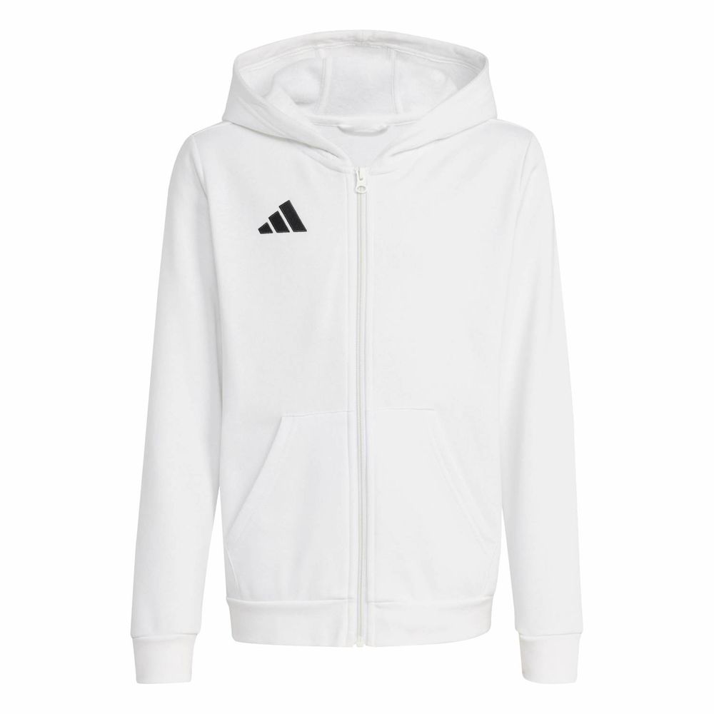 adidas Entrada 26 Fz Hood Y Kinder - white/black