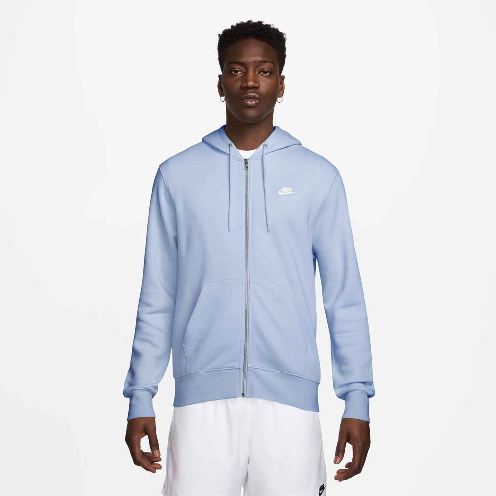 Nike Nike Club Men'S Full-Zip Fleece Hoo - hydrogen blue/hydrogen blue/white