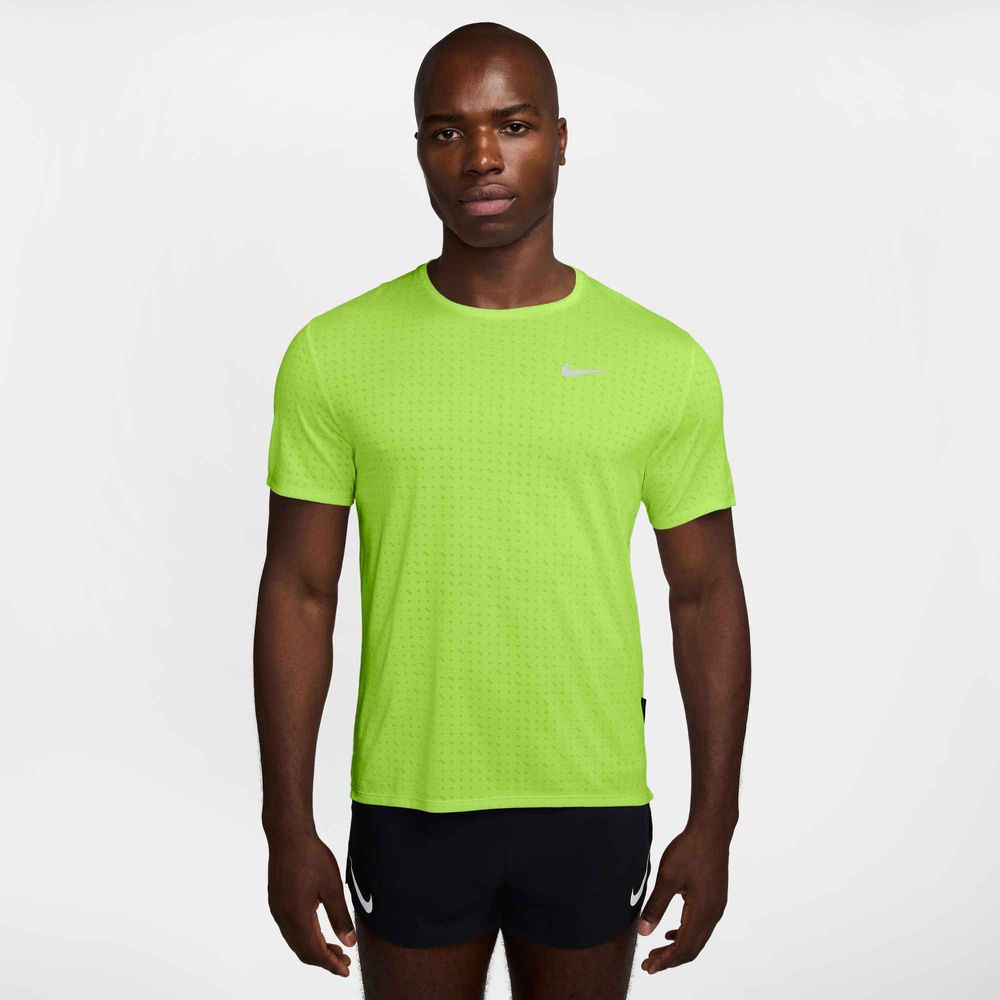 Nike Miler Breathe Dri-FIT Kurzarm-Laufoberteil für Herren - Volt Ice / Reflective Silv