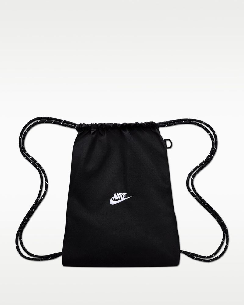 Nike Heritage 2.0 Tasche mit Kordelzug (12 l) - Black / White