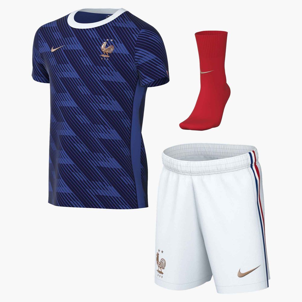 Nike Frankreich Stadium Dri-FIT Set - Game Royal / Metallic Copper