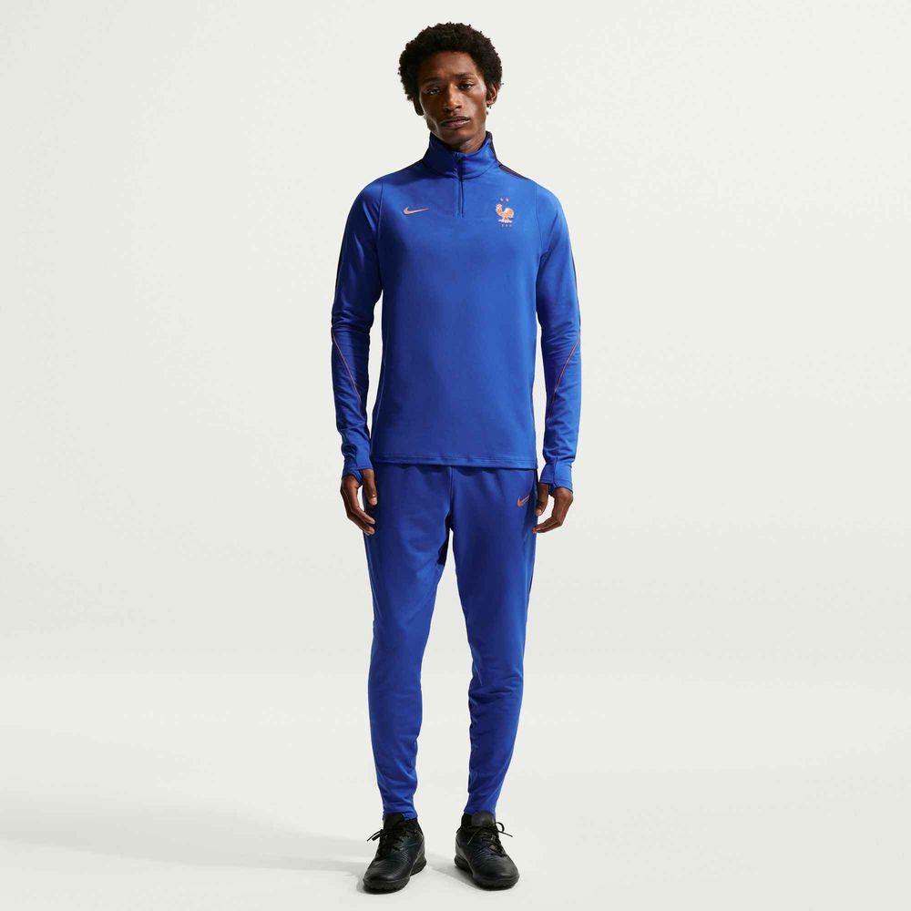 Nike Frankreich FFF Strike Dri-FIT Fußball-Drill-Oberteil für Herren - Game Royal / Metallic Copper
