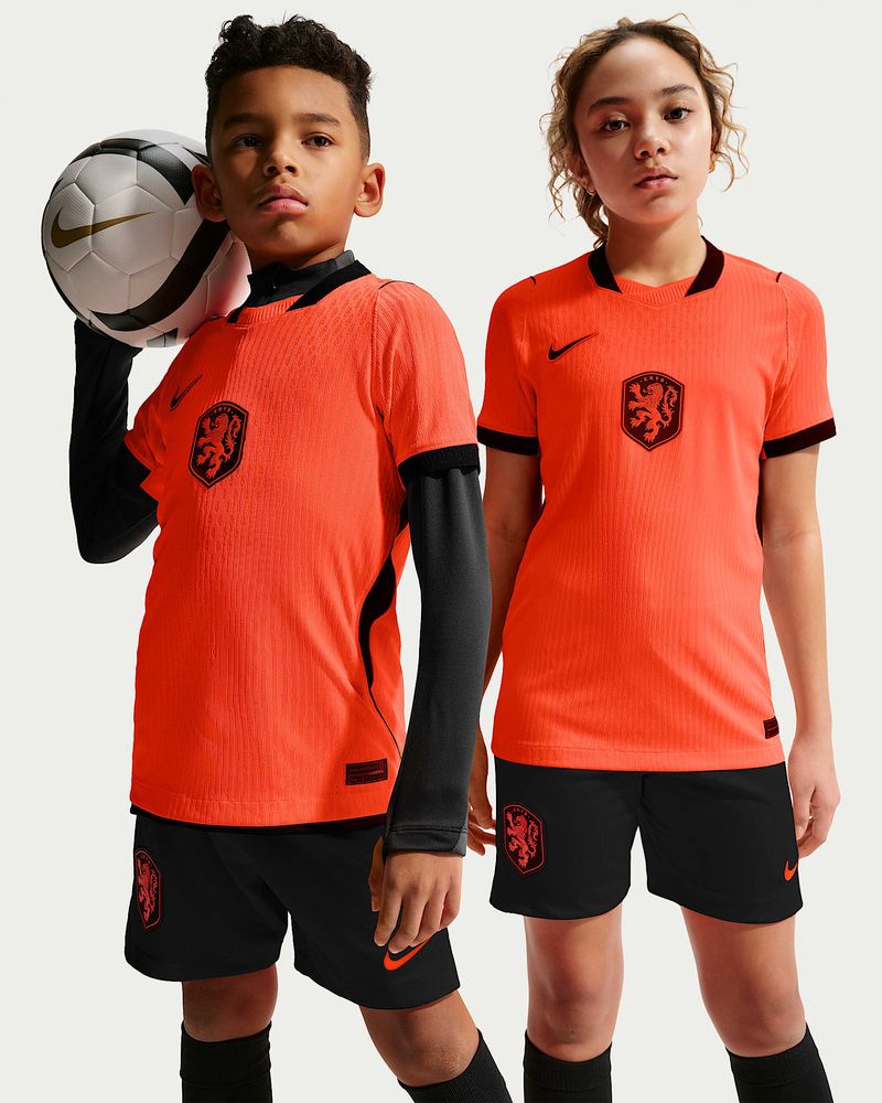 Nike Niederlande Niederländische Nationalmannschaft 2026 Match Heim Aero-FIT Fußballtrikot Kinder - Hyper Crimson / Black