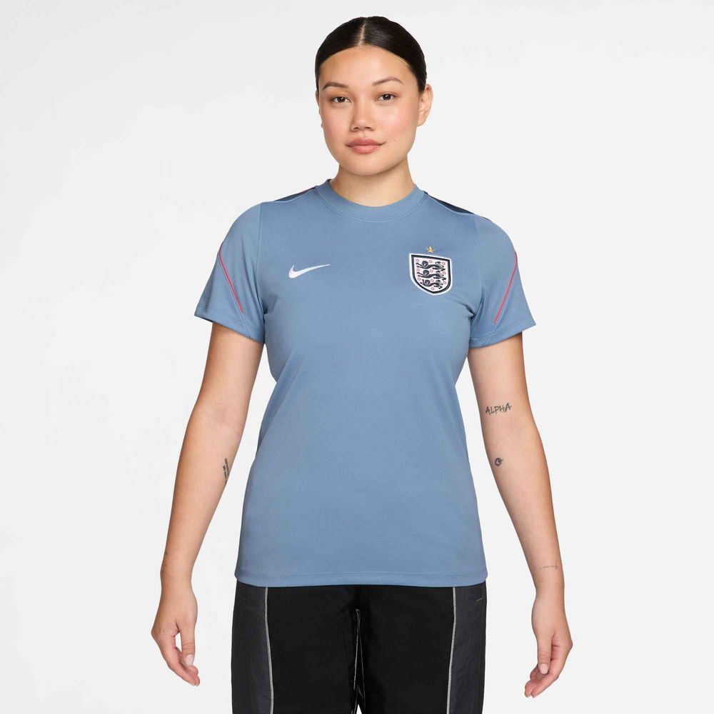 Nike England Strike Football Dri-FIT Kurzarmshirt Damen - Work Blue / Obsidian