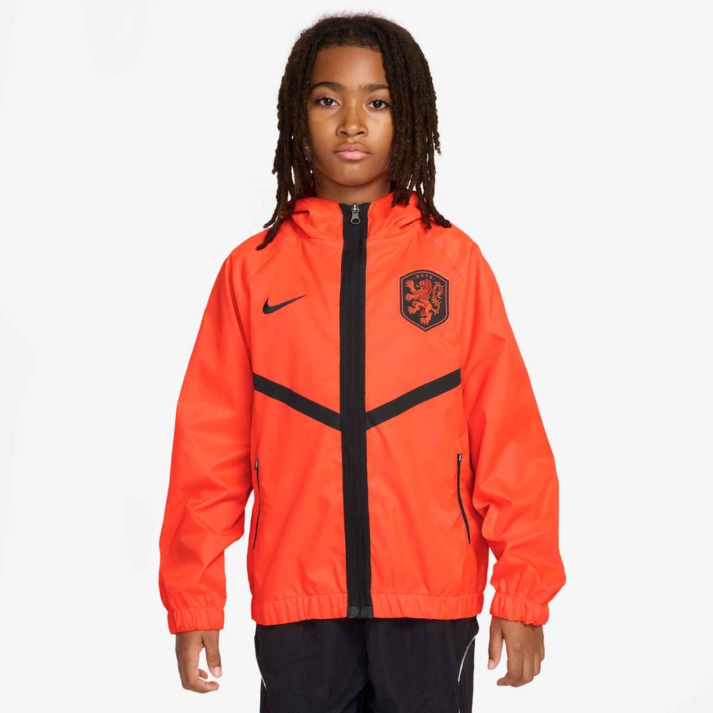 Nike Netherlands 2025/26 Big Kids' Nike - hyper crimson/black