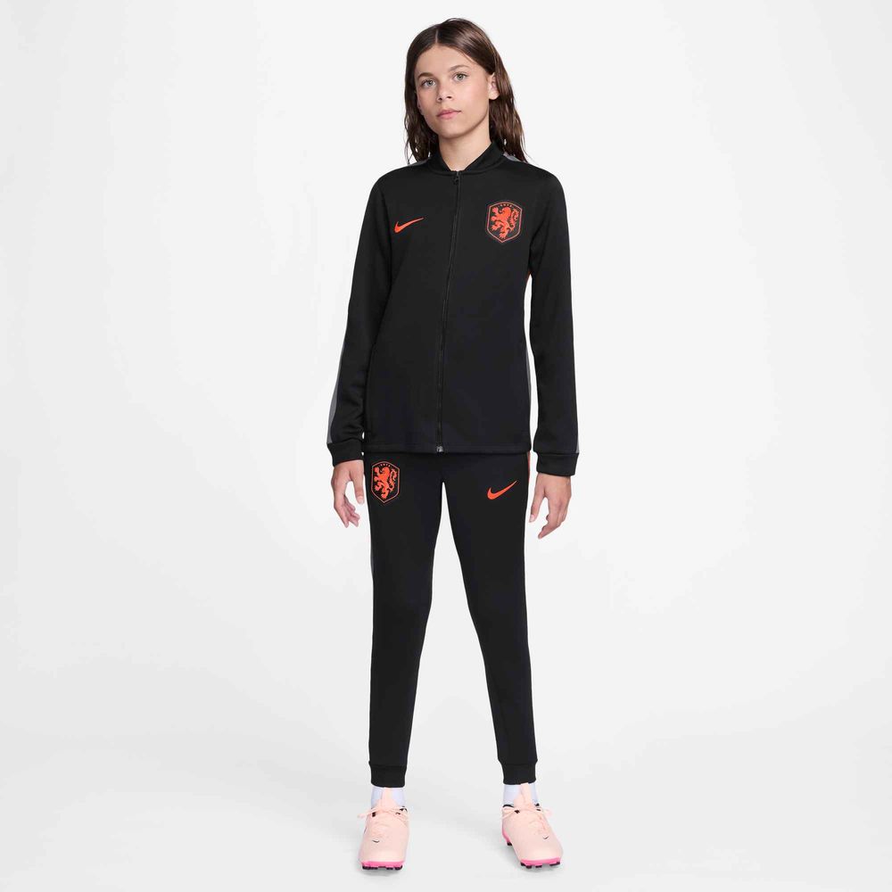 Nike Netherlands Strike Dri-FIT Fußball Strick Trainingsanzug Kinder - Black / Hyper Crimson