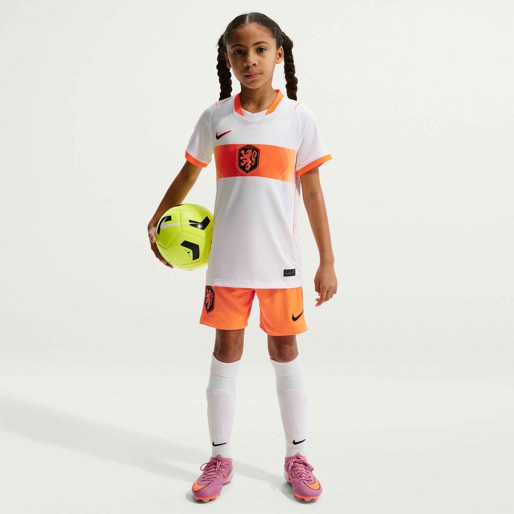 Nike Niederlande 2026 Auswärtsstadion Dri-FIT Replika Fußballshorts für ältere Kinder - Hyper Crimson / Black