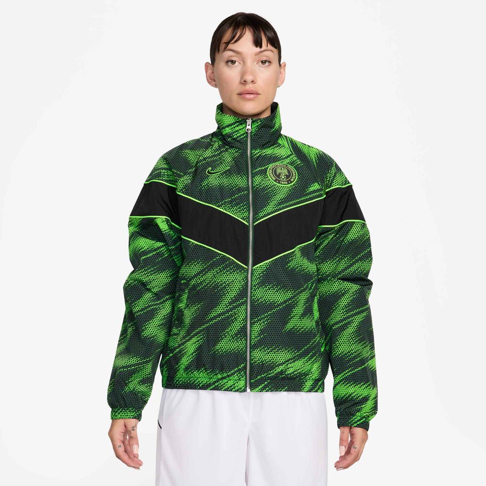 Nike Nigeria Windrunner Football Webjacke mit UV-Schutz Damen - Pro Green / Black