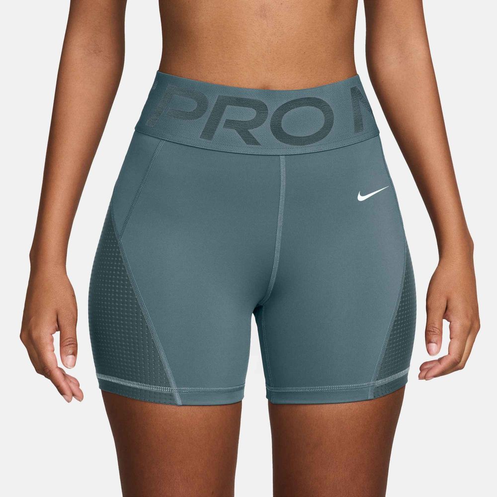 Nike Pro Sculpt Dri-FIT Bike-Shorts mit hohem Bund für Damen (ca. 12,5 cm) - Mineral Slate / Faded Spruce