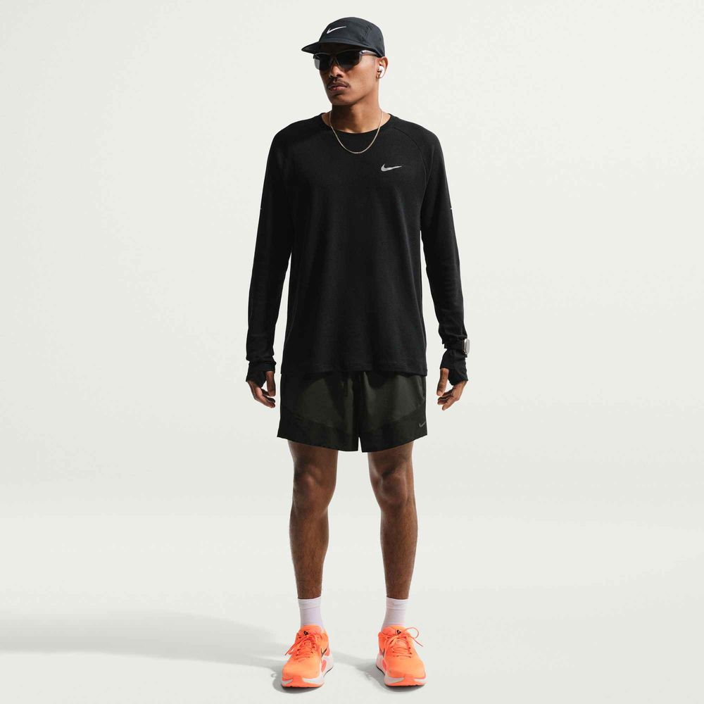 Nike Stride Plus Dri-FIT Laufshorts mit integriertem Slip (ca. 12,5 cm) Herren - Off Noir / Black