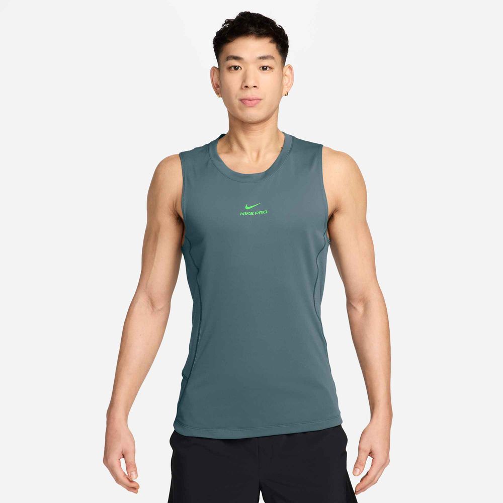 Nike Nike Pro Training Men'S Dri-Fit Tan - mineral slate/green strike