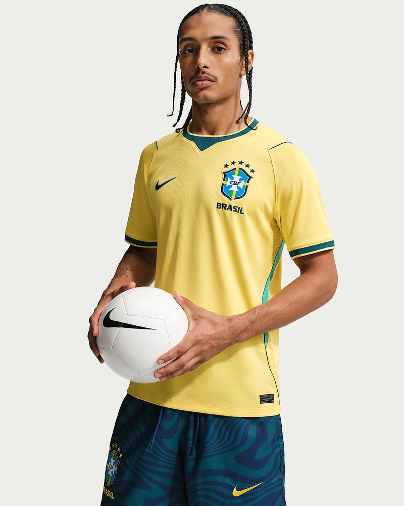 Nike Brasilien Stadium Dri-FIT Heimtrikot Herren - Canary / Light Menta