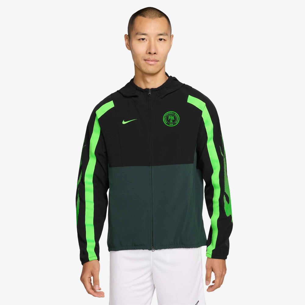 Nike Nigeria Energy Dri-FIT Fußball Web Jacke Herren - Black / Pro Green