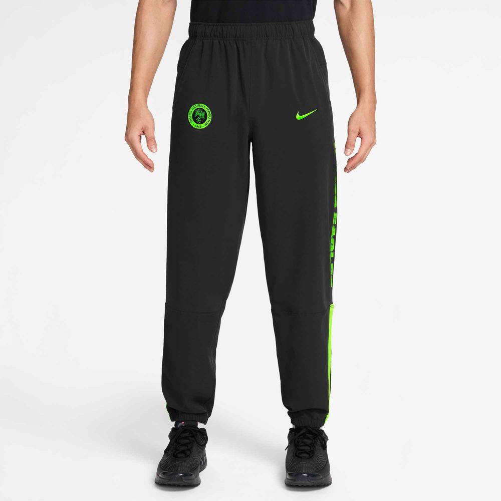 Nike Nigeria Energy Dri-FIT Fußball Web Hose Herren - Black / Electric Green