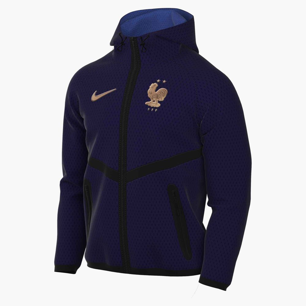 Nike Frankreich FFF Dri-FIT Fußball-Hymnenjacke Herren - Blackened Blue / Metallic Copper
