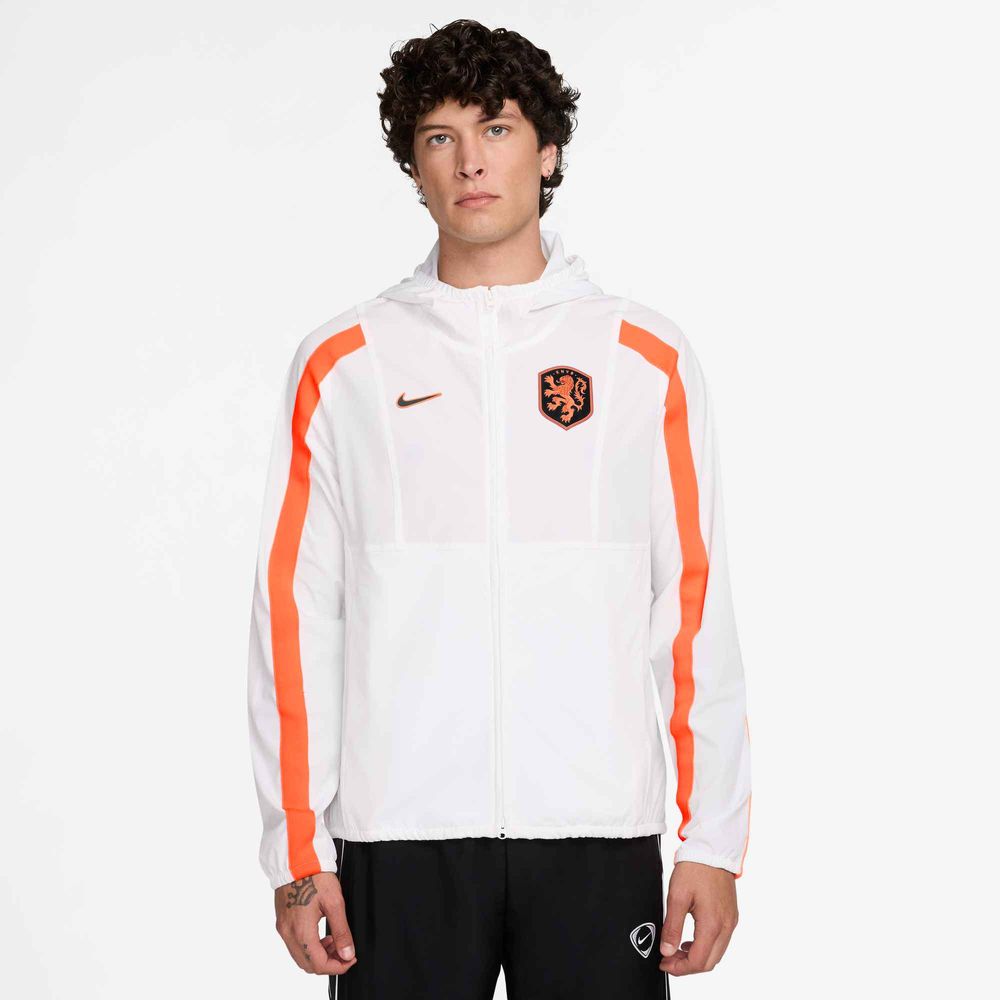 Nike Niederlande Energy Dri-FIT Fußballjacke aus Webmaterial Herren - White / Hyper Crimson