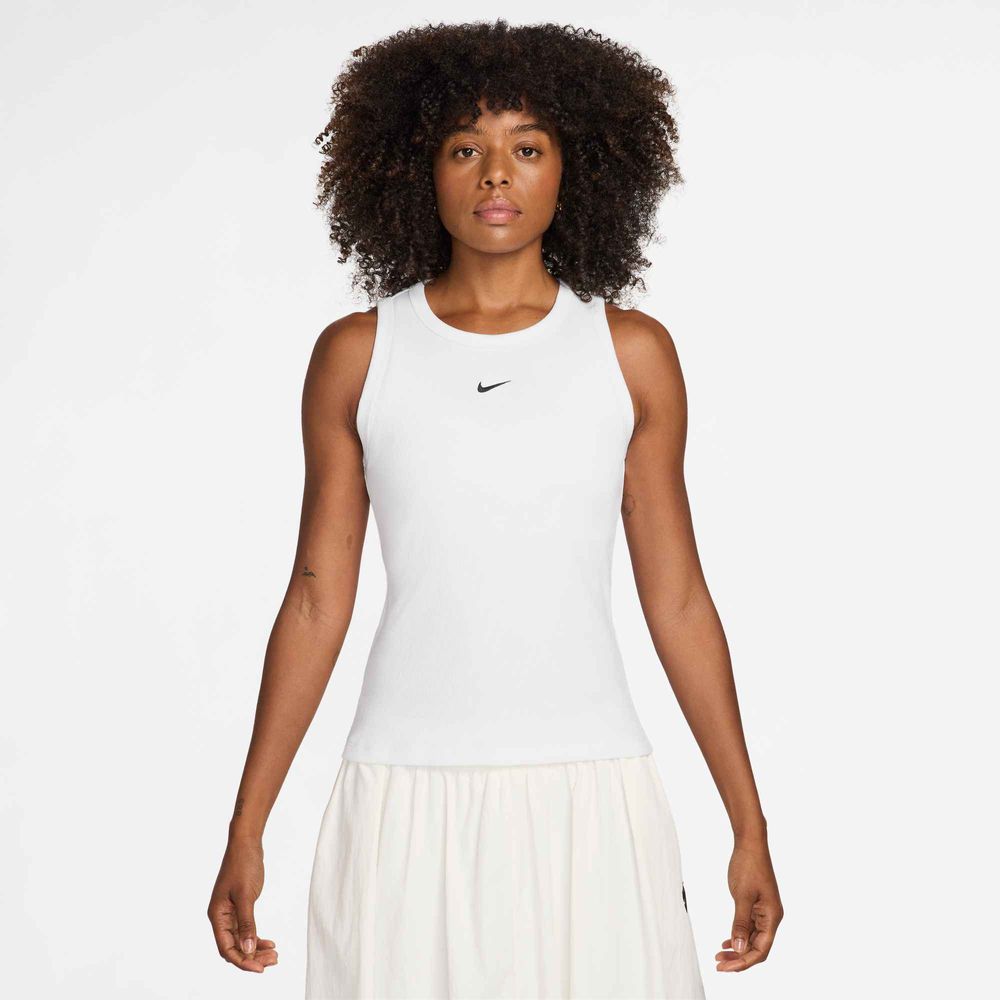 Nike Sportswear Eng anliegendes Tanktop mit Bündchen Damen - White / Black