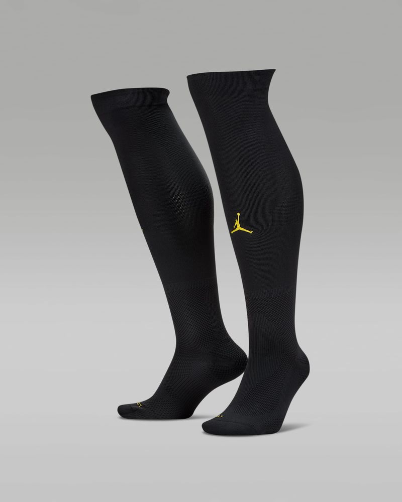 Nike Brasilien VaporFast Auswärts Jordan Dri-FIT ADV kniehohe Fußballsocken - Black / Tour Yellow