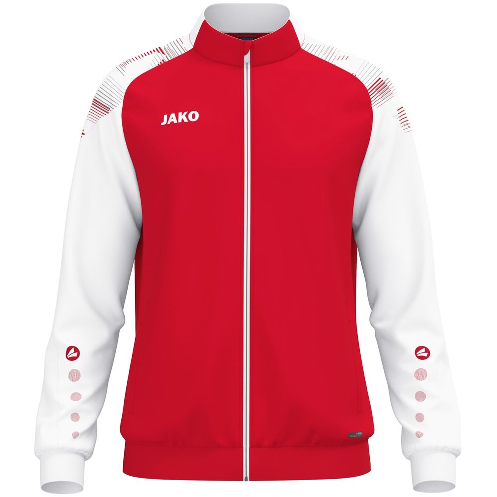 Jako Polyesterjacke Sonic - rot/weiß