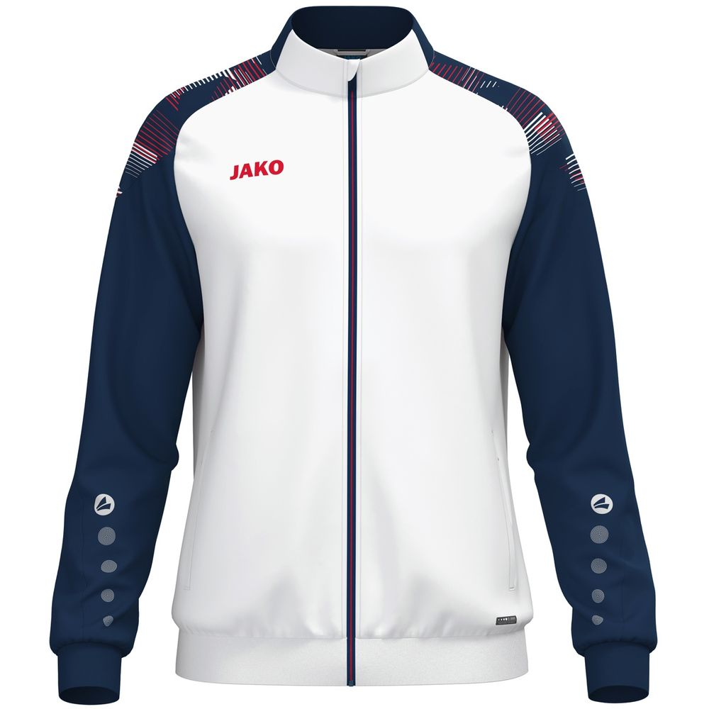 Jako Polyesterjacke Sonic - weiß/marine/rot