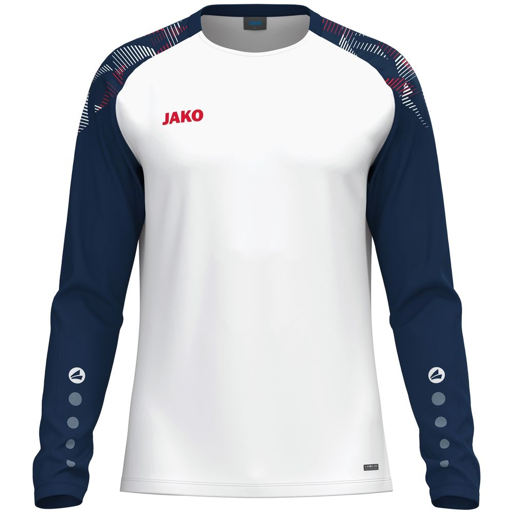 Jako Longsleeve Sonic - weiß/marine/rot