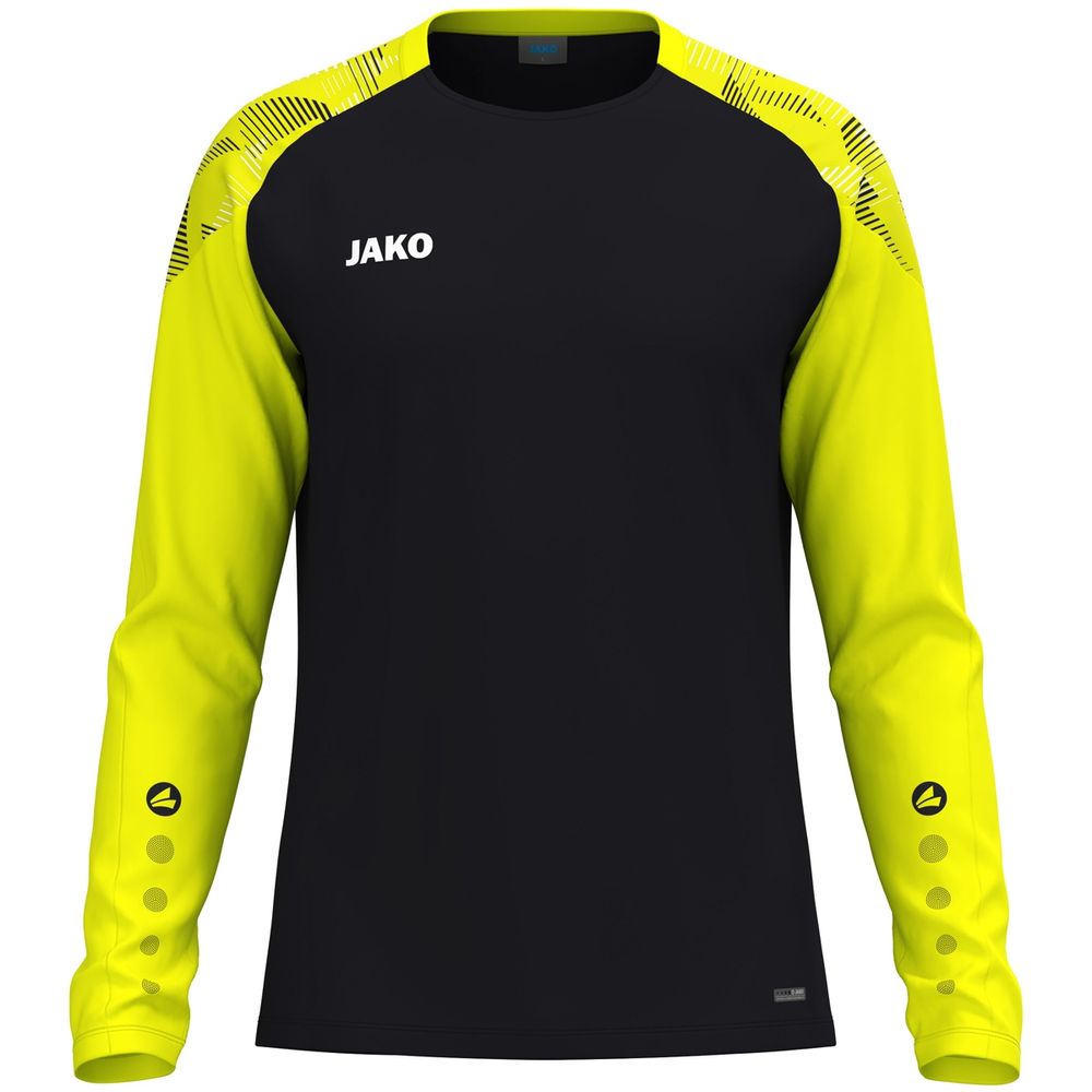 Jako Longsleeve Sonic - schwarz/neongelb