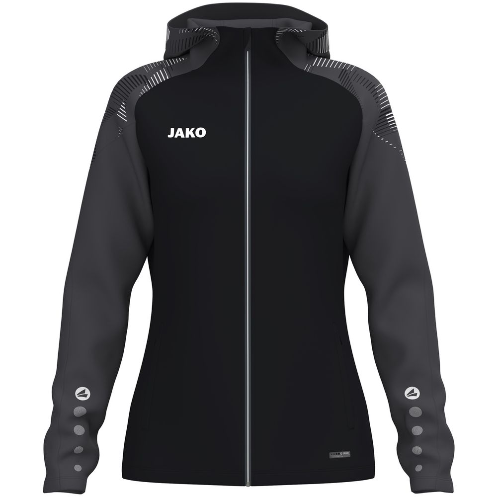 Jako Kapuzenjacke Sonic Damen - schwarz/anthrazit