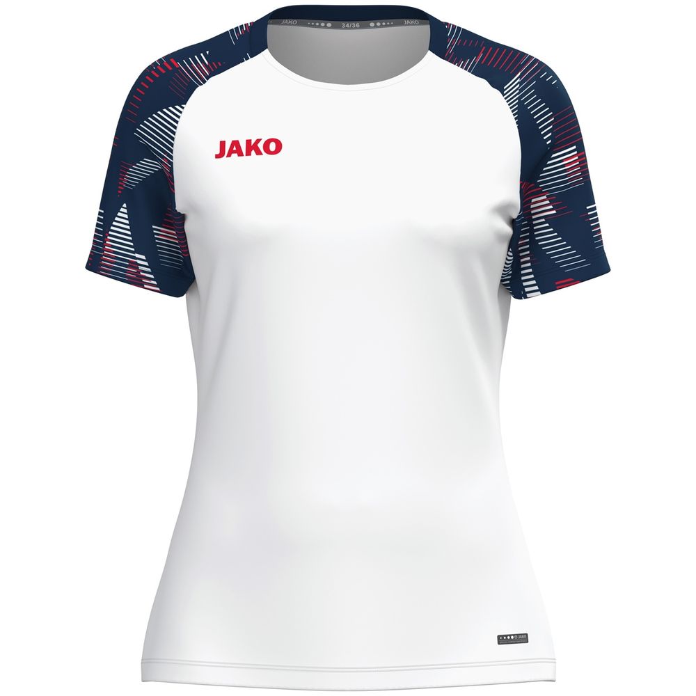 Jako T-Shirt Sonic Damen - weiß/marine/rot