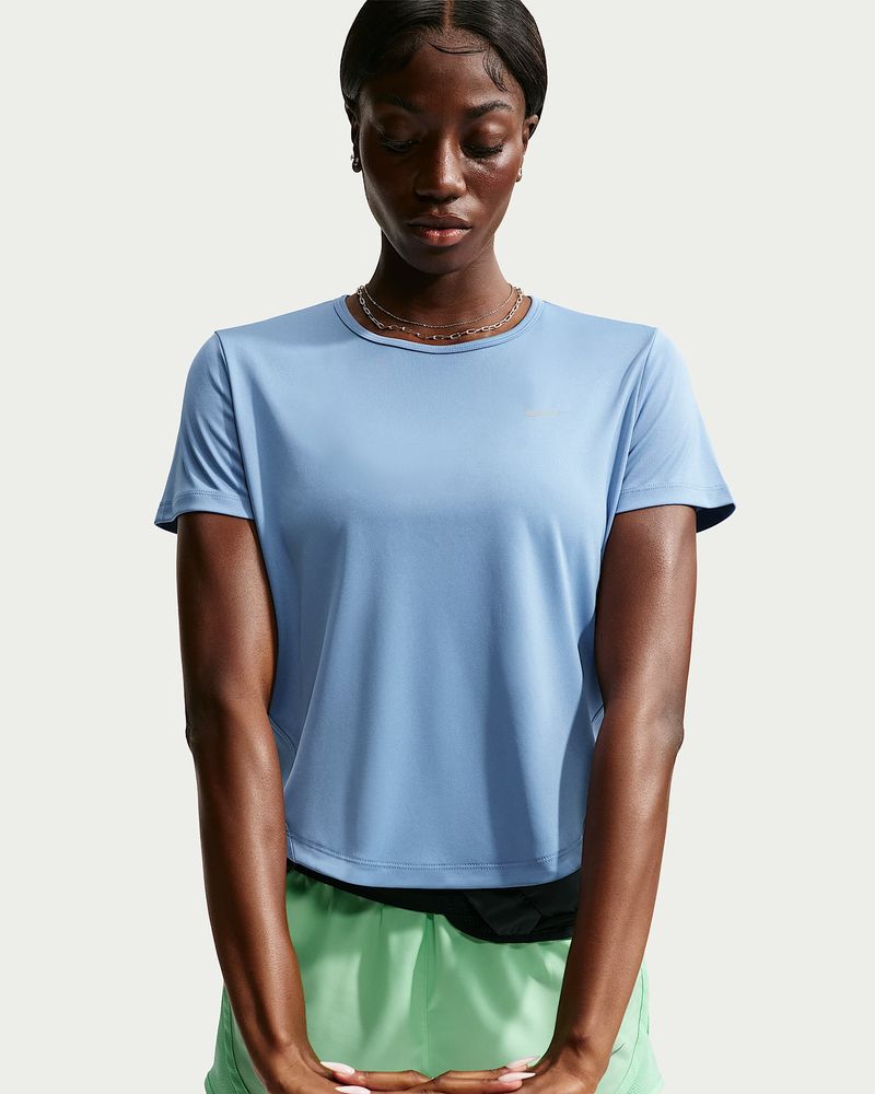 Nike W Nk Tempo Df Ss Top - work blue/reflective silv