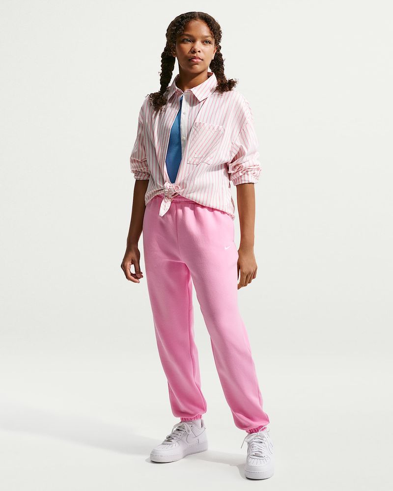 Nike G Nsw Studio Flc Loose Pnt Lbr - pink rise/white