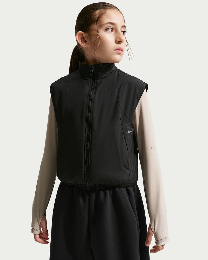 Nike Mavn STORM-FIT-Weste für Mädchen - Schwarz