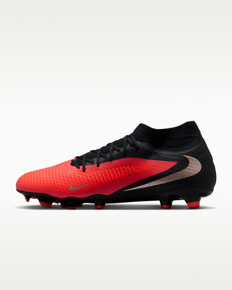 Nike Phantom 6 High Acad Fg/Mg - bright crimson/blur-black