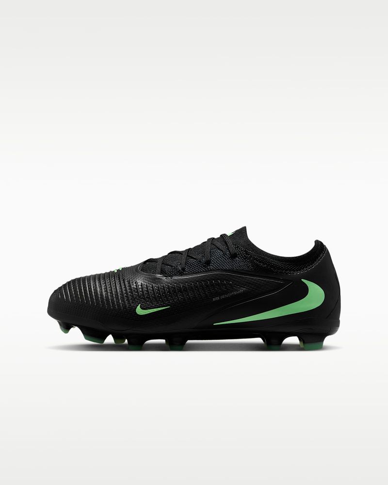Nike Jr. Phantom 6 Low Pro Fußballschuh für verschiedene Böden für ältere Kinder - Black / Illusion Green-black