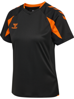 Hummel hmlCORE 2.0 JERSEY S/S WOMAN - BLACK/ORANGE TIGER