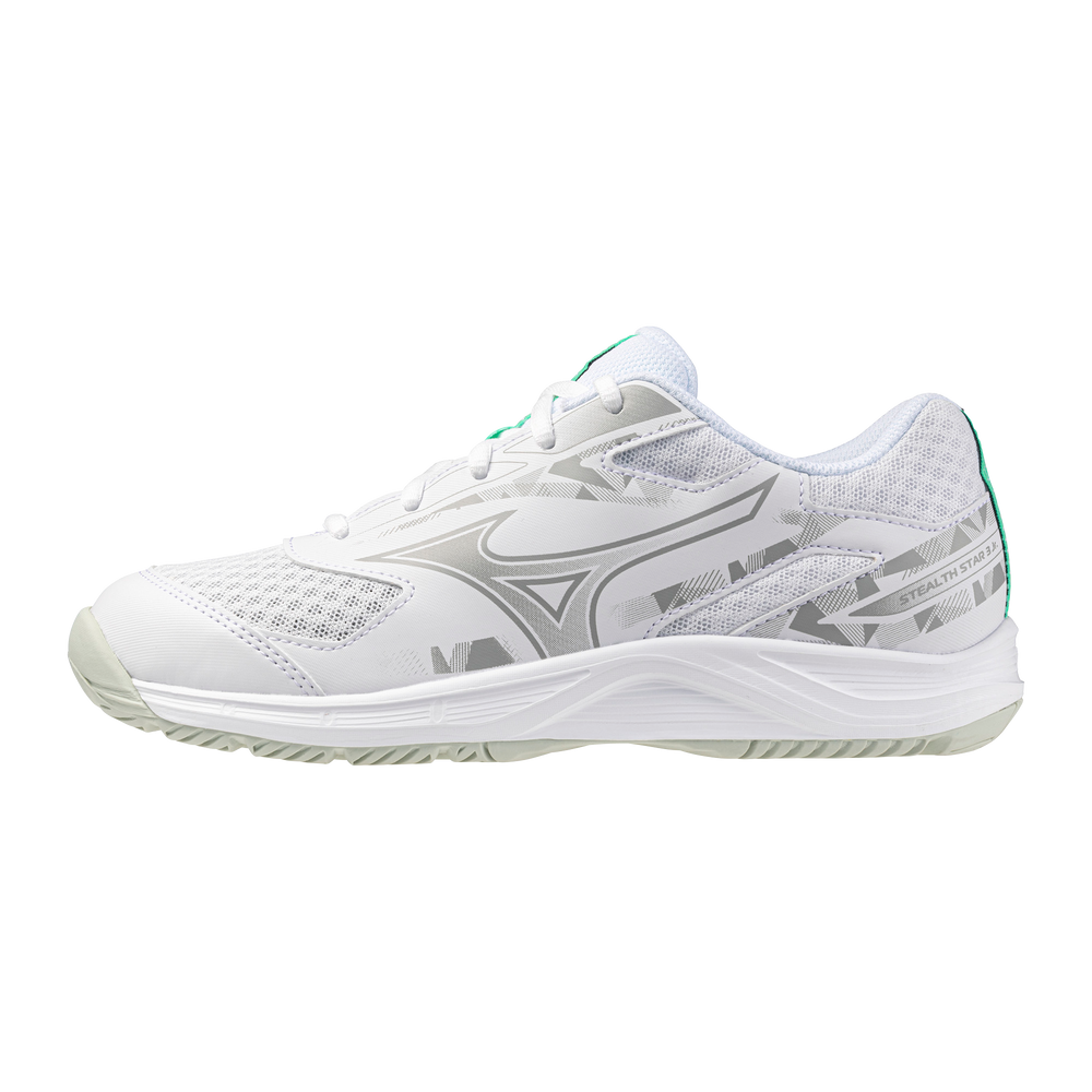 Mizuno STEALTH STAR 3 Jr. - White/Black/Frozen Emerald